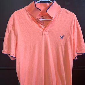 Men’s American Eagle Outfitters Polo Shirt.  Size Large.  Coral in color